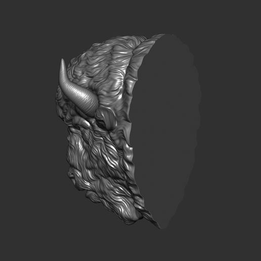 24.jpg Download OBJ file Bison angry head • 3D printing design, guninnik81