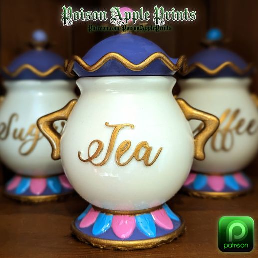 Disney Beauty and the Beast Canisters - 3D model önizlemesi