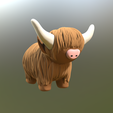 mQlJ6RC.png Free STL file Highland Cow・3D printer design to download