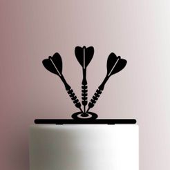 JB_Darts-225-A955-Cake-Topper.jpg STL file TOPPER DARTS DARTS・3D print design to download