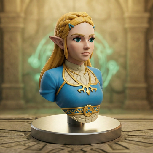 PRINCESS ZELDA - High-Detail TotK Videogame Bust