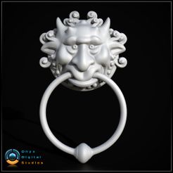 DoorKnocker_Right_Front.jpg Archivo 3D Laberinto Aldaba 2・Modelo para descargar y imprimir en 3D