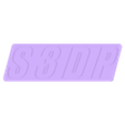 S3DP logo.stl 1:10 Scale Miniature 72" Toolbox