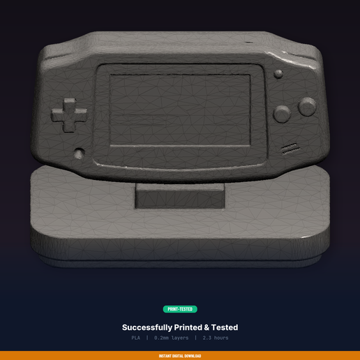 📁 Retro Wide Handheld Console Display Stand - 3D Printable STL File・ 3D ...