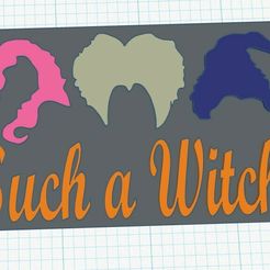 WitchPic1.jpg STL file Such A Witch Sign・3D print design to download, harrybarnett