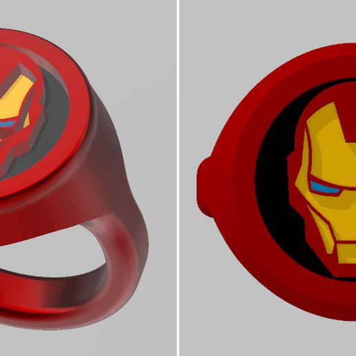 Iron-Man Ring (model B) 3D model