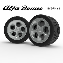 021-Alfa-8C-DRM.png Fichier 3D DRM Jantes Alfa 8C・Modèle pour imprimante 3D à télécharger