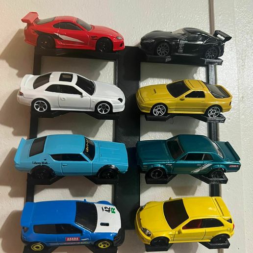 🥵 Hot Wheels 8 Car Wall Stand・ STL File for ・Cults