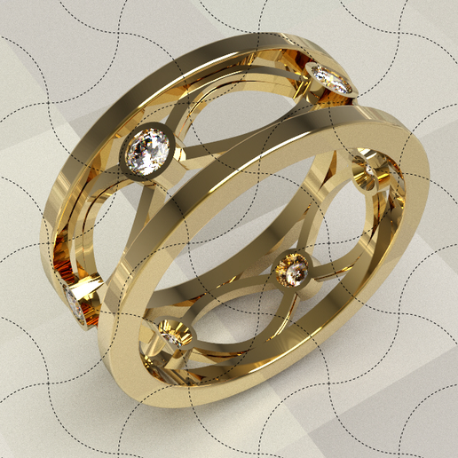 Fine Jewelry, Modern Ring 10 3D model