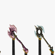 07.png 20 STYLIZED AXE MODELS PACK 1 - LOW POLY