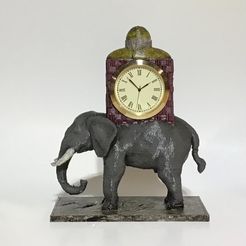 eleclock.jpg Archivo STL Reloj Elefante・Objeto de impresión 3D para descargar, garysat