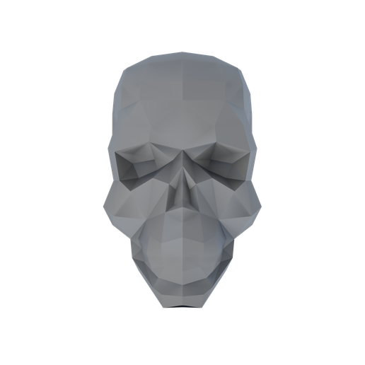 Crystal skull low poly 3D model