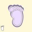 35-1.jpg Baby shower / gender reveal party cookie cutters - #35 - baby foot (style 2)