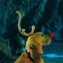 Max_the_Dog.jpg STL file Max Grinch's horn/Antlermax grinch・3D printer design to download