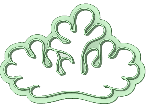 Seaweed 80mm cookie cutter - 3D model önizlemesi