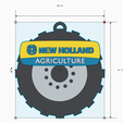 Captura5.png Tractor wheel key ring - New Holland