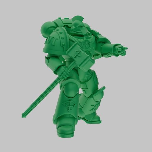 Space Trooper with Mohawk and Hammer II.