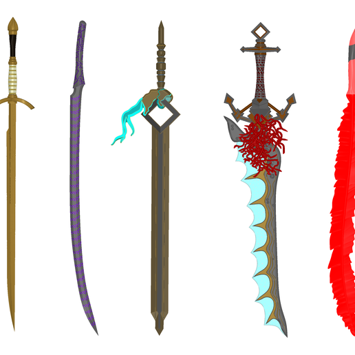 Gustave-and-Verso-Swords.png Noahram / Verleso | Gustave and Verso Themed prop | Clair Obscur : Expedition 33 Cosplay | By Collins Creations 3D