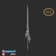 <1 Vay Ready Kosplayit od] ay Elsword - Elesis Blazing Heart Sword Digital 3D Model