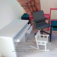 TRADITIONAL COMPUTER™=TABLE DOLLHOUSE MINIATURE 1:12 SCALE Mini TRADITIONAL COMPUTER TABLE FOR 1:12 DOLLHOUSE