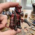 mm.png Hellboy Keychain STL File, Stylized Superhero Keyring Accessory
