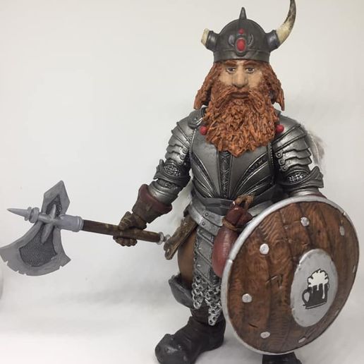 bru.jpg Datei STL Mythic Legions Dwarf Mithral King Head Axe Shield Action Figur Drow herunterladen • Design für 3D-Drucker, tf894