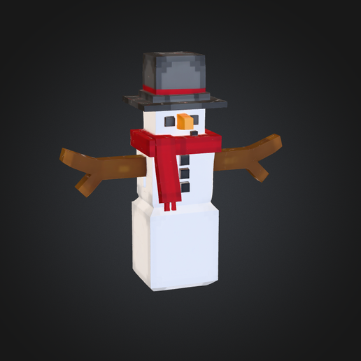 ☃️ Minecraft Snowman・ 3MF File for 3D printing・Cults