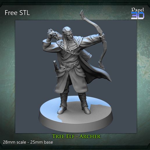 FREE-STL_OCT24_TreeElfArcher.jpg Tree Elf Archer