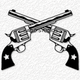 project_20240202_1604364-01.png Crossed Texas Revolvers wall art 2 revolvers wall decor 2d art