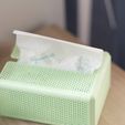 DSCF9139.jpeg Hexagon Mesh Tissue Box – Compact 3D Printed Design