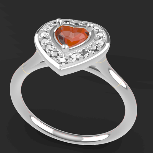 Heart ring 3D model