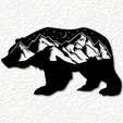 project_20230531_1241008-01.png Bear nature SIGN WALL ART BEAR SCENE WALL DECOR 2D ART animal
