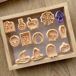 hset.jpg STL-Datei halloween polymer clay cutter (set #10) kostenlos・Design für 3D-Drucker zum herunterladen