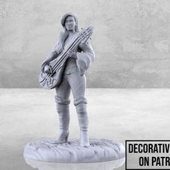 Female_Bard_with_Lute-01.jpg STL file Female Bard with Lute・3D printing model to download