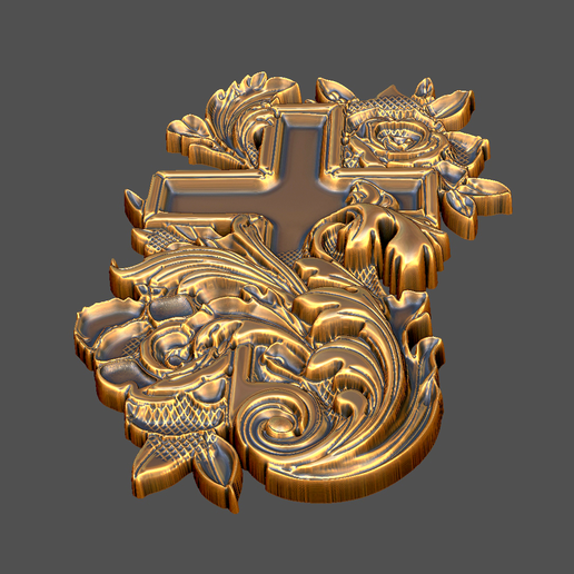 Pattern cross design・ STL File for 3D printing and CNC machining ...