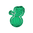 model.png circus clown  (2)  CUTTER AND STAMP, COOKIE CUTTER, FORM STAMP, COOKIE CUTTER, FORM