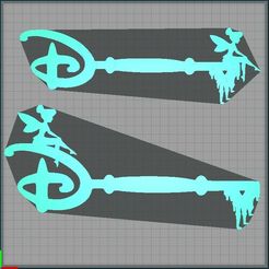 Capture.JPG STL file Clef Clochette - Clef Clochette - key Tinkerbell - Disney・3D printable model to download