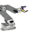 Robot-Arm-MK1-back-view.png Modelo de brazo robótico de 6 ejes imprimible en 3D