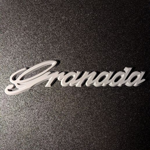 🚙 Ford Granada emblem letters・ STL File for 3D printing・Cults