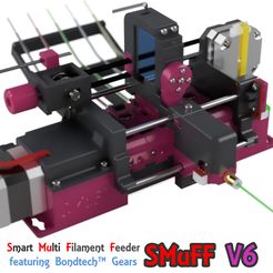 V6-Title-Image-2.png Free STL file SMuFF V6 - Smart Multi Filament Feeder with Bondtech Gears・3D print design to download, technikgegg