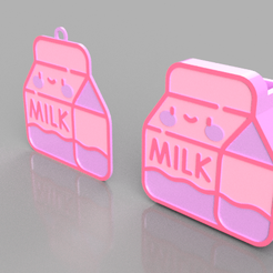 COLGANTES-KAWAIIS-v2.png Fichier 3MF Cajitas de Leche kawaii arete y lapicero・Objet pour impression 3D à télécharger