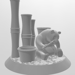 Capture.PNG Free STL file Panda Bear Pen Holder・Model to download and 3D print