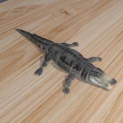 1.png Crocodile - ARTICULATING FLEXI WIGGLE PET, PRINT IN PLACE