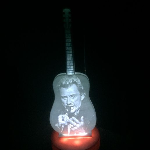 IMG_2396.jpg Archivo STL lámpara lithophanie guitarra johnny hallyday・Diseño de impresión en 3D para descargar, kifre