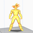 3.png Bardock standing pose 3D Model