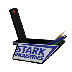 1.png 3D MULTICOLOR LOGO/SIGN Desk Organizer - Stark Industries
