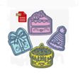 245884736_918387975429848_2979838318423554623_n.jpg Set of 4 Birthday Theme Cookie Cutter and Stamps