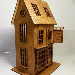 d1lv86zo.jpg Free 3D file Laser Cut Wooden Harry Potter House・Model to download and 3D print
