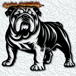 project_20231111_2336127-01.png Бульдог настенное искусство бык собака настенный декор 2d животное