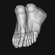 2.png 2 parts | BJD Doll Feet STL | 3D Printable Ball Jointed Doll Parts | Custom Doll 的关节脚